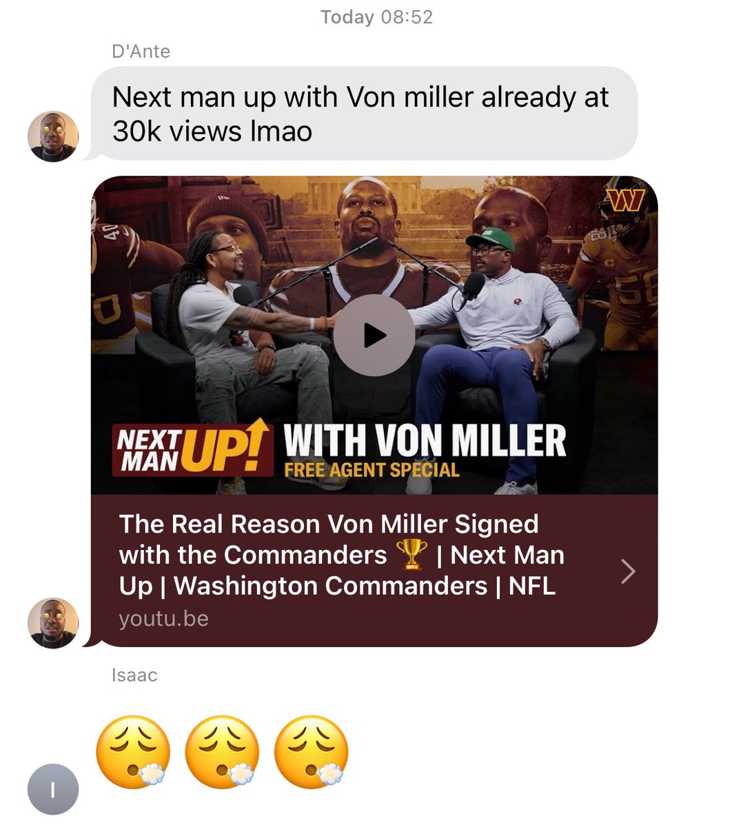 BC__TV's tweet image. 30k in 15 hours!? 🤯🔥 woke up feeling blessed! If this isn’t proof that we have the best fans in the NFL, idk what is 🫡 thank y’all for all the love , excited for season 3 of Next Man Up