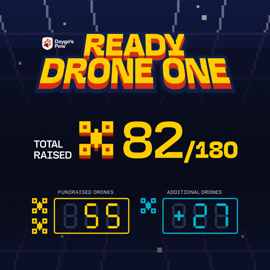 dzygaspaw's tweet image. Less than $5,000 to reach the halfway mark of the goal of the fundraiser!
Can we raise it today? Support the project here: dzygaspaw.com/ready-drone-one