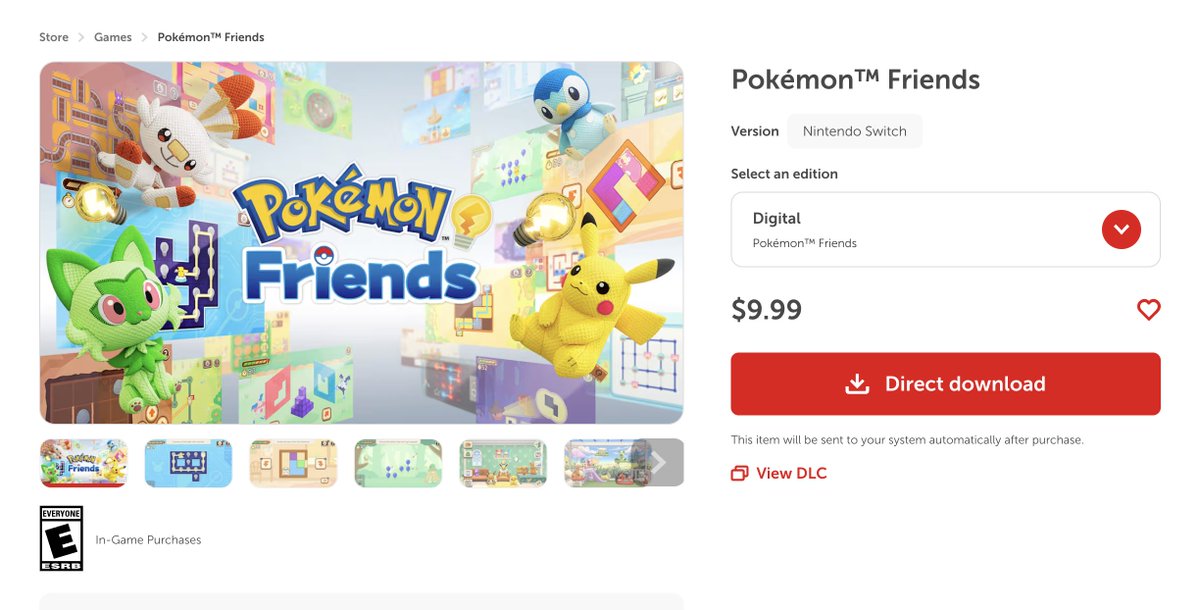 CentroLeaks's tweet image. Pokémon friends on Nintendo Switch is $10 + $26 DLC to unlock all the puzzles LMAO
