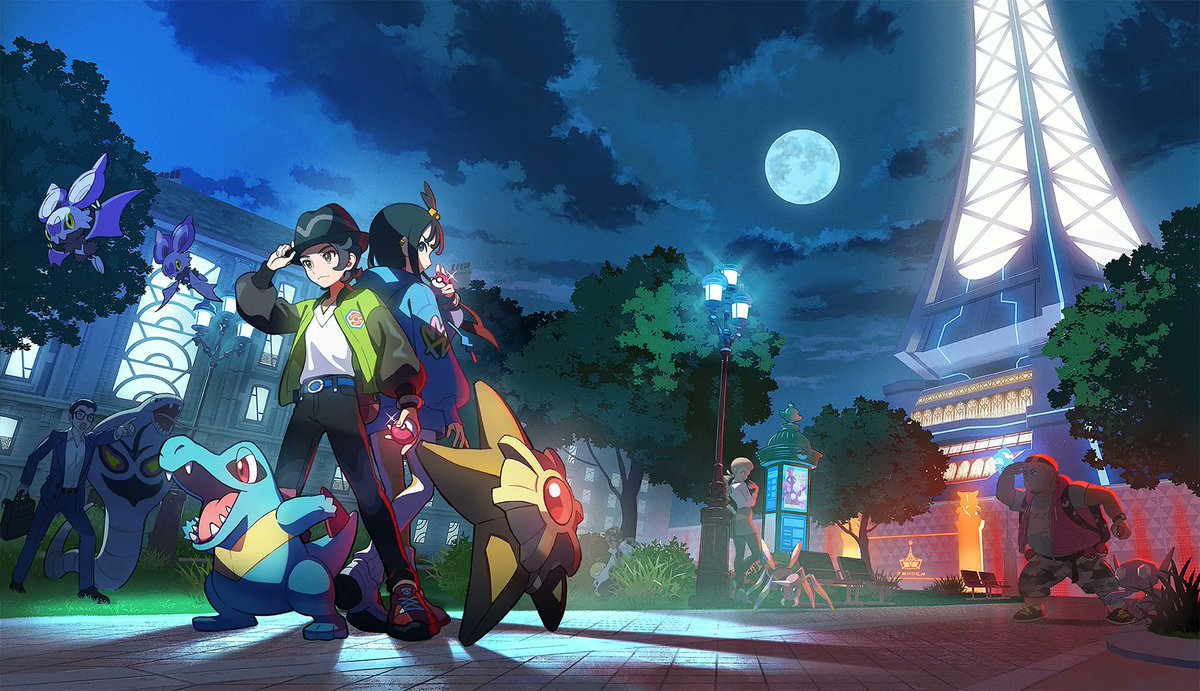 WikiDexOficial's tweet image. Ilustraciones oficiales del día y la noche de Leyendas Pokémon Z-A