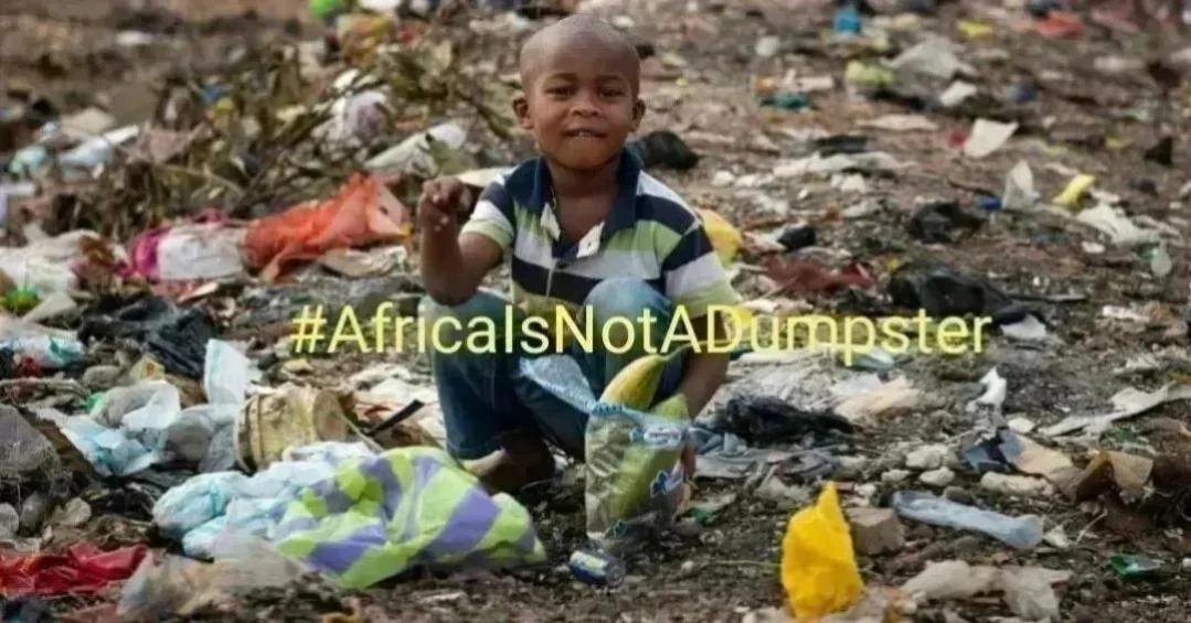 #AfricaIsNotADumpster Week 235

The rich countries should recognize that #AfricaIsNotADumpster! ❤️🌍🌏🌎🌳🌱🌿🌺🌼🏵️🌻🌞🦋