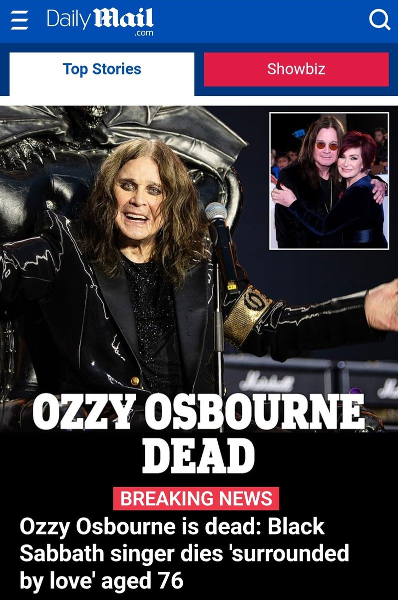 BryanMcKinley2's tweet image. RIP Ozzy. Your music touched billions through the years. You always inspired me to live life to the fullest. @OzzyOsbourne