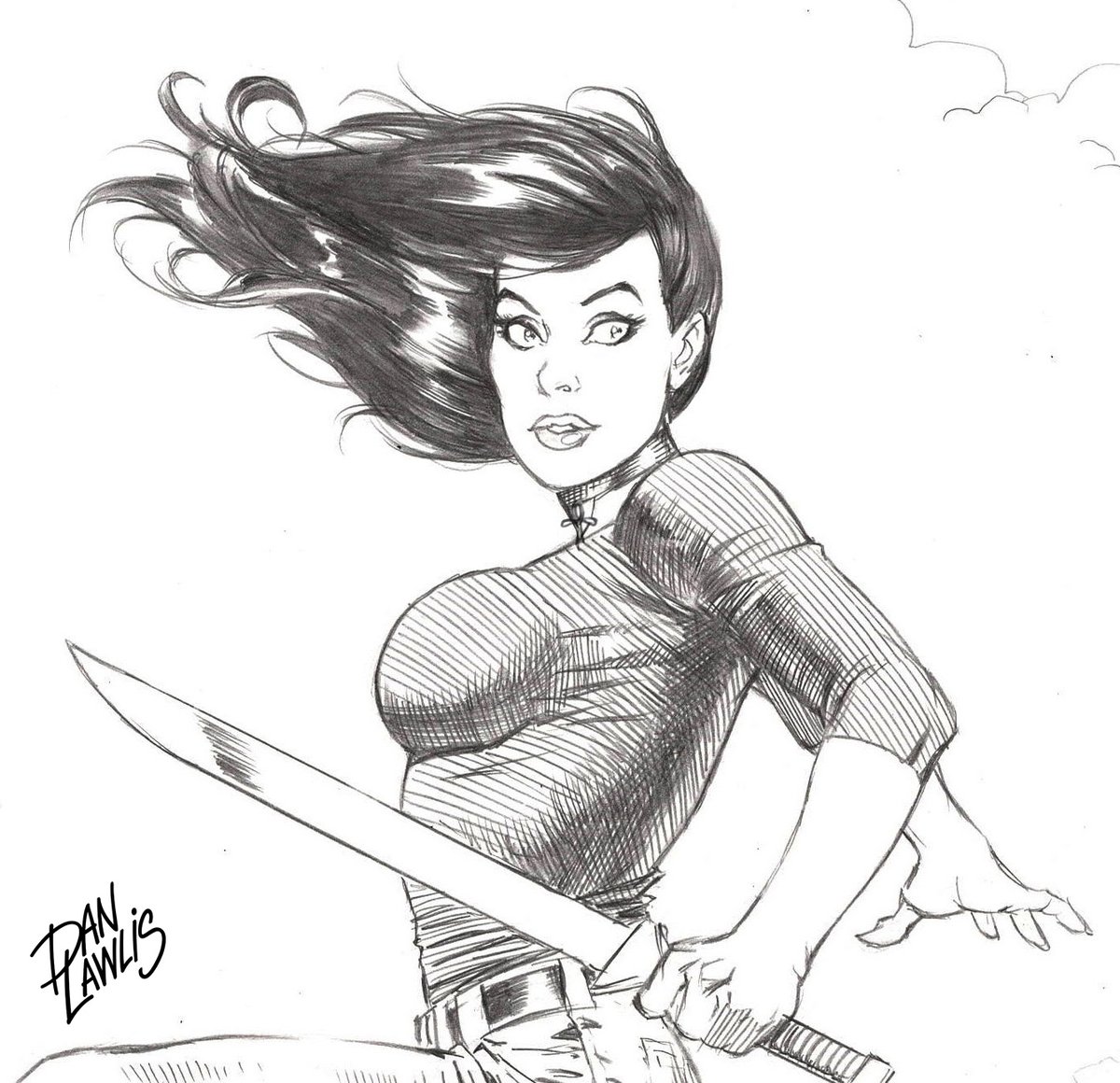 DanLawlis's tweet image. The thing about drawing beautiful girls is that you need to capture that “it factor", not just physical beauty.
She can be very tough, but not mean or bitchy.
She can be very sympathetic to others, but not foolish, and is able to recognize who deserves sympathy, and who…