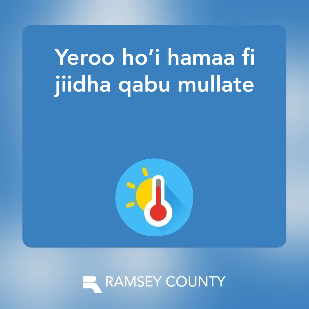 RamseyCounty's tweet image. A heat advisory is in effect for Ramsey County from 1-8 p.m. today, July 22. Dangerously hot and humid conditions are expected. Tips to stay cool: ramseycounty.us/extremeheat