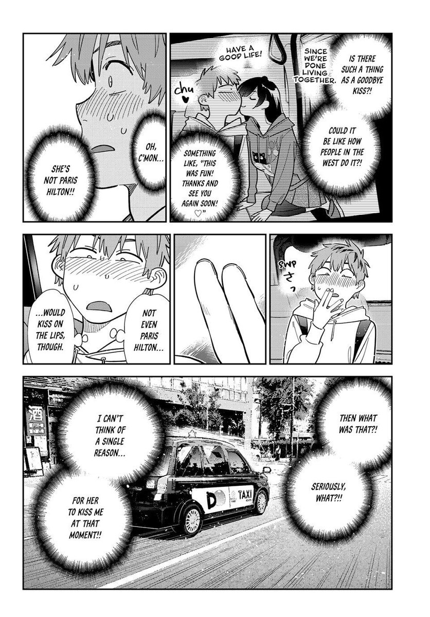 SantanaelChan's tweet image. New RENT-A-GIRLFRIEND chapter today
Kentucky Fried Chicken cannot grasp the idea of another person being attracted to him, so he spends the chapter wondering why Chromakopia kissed him