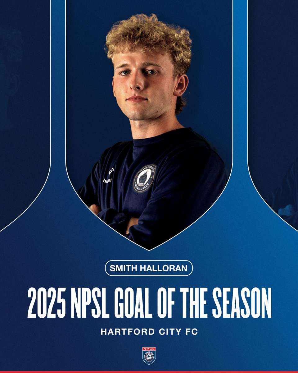 NPSLSoccer's tweet image. The #NPSL’s 2025 Goal of the Season has been awarded to @HartfordCityFC’s Smith Halloran!
Goal here: facebook.com/share/r/16F4C7…