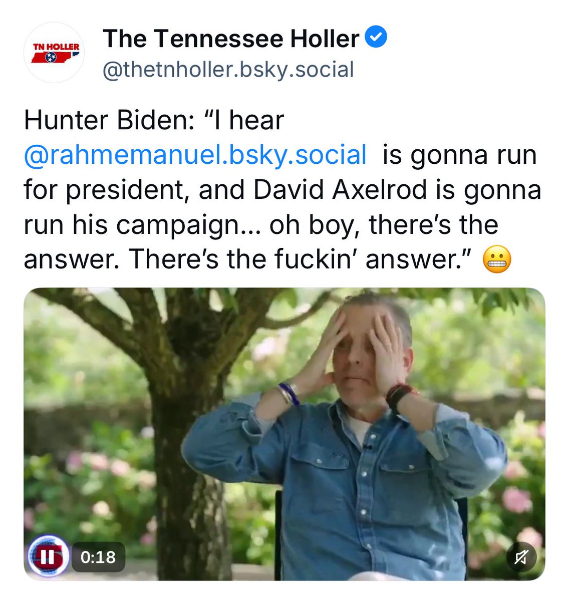 BlueskyLibs's tweet image. To my lefty friends, are you a Rahm Emanuel Democrat or a Hunter Biden Democrat?