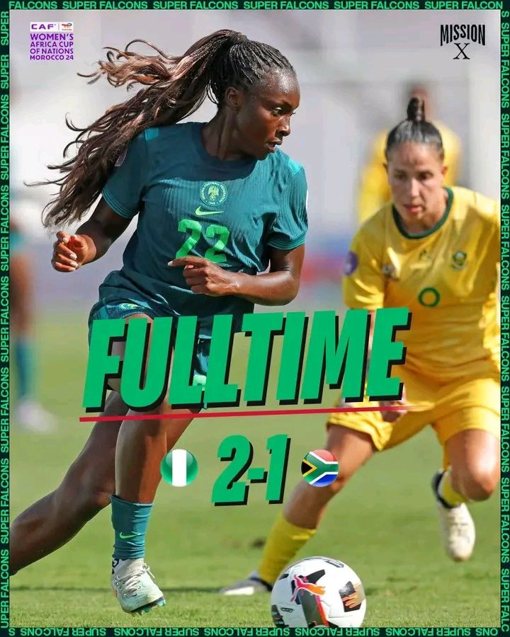 Chima_Obi1234's tweet image. Michelle @alozieee's long ball sends Nigeria to the final of the women's WAFCON tournament in Morocco, finding the net at the right time to help the Super Falcons beat the defending champions, South Africa.
My baby