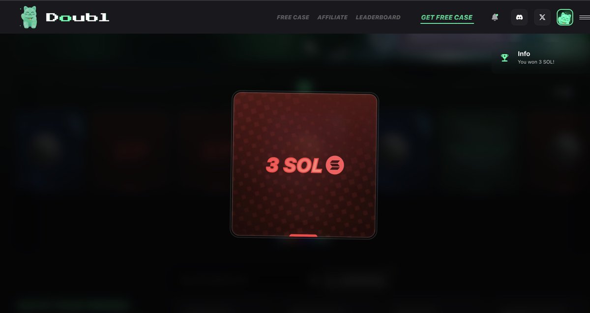 luno_sol1's tweet image. My first big win while playing on @doubl_gg
Join me and win rewards for FREE
doubl.gg/?ref=luno 馃馃幉
Drop your $SOL wallets, I'll reward my loayl ones 馃憞