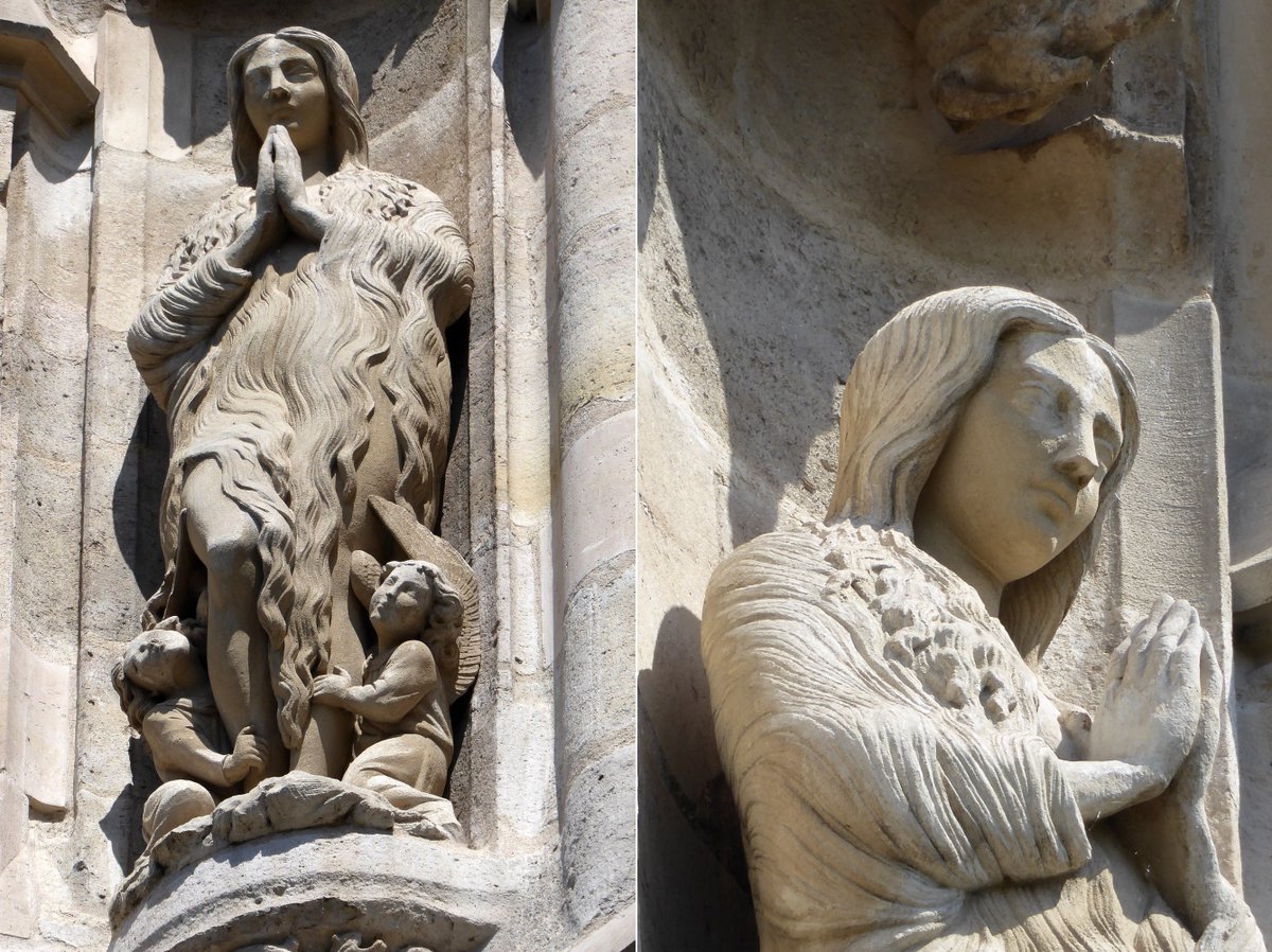 ChronoMire59's tweet image. Paris - Tour Saint-Jacques
Sainte Marie-Madeleine
Cette statue date des restaurations de Théodore Ballu (XIX ème).
Sculpteur : Girard