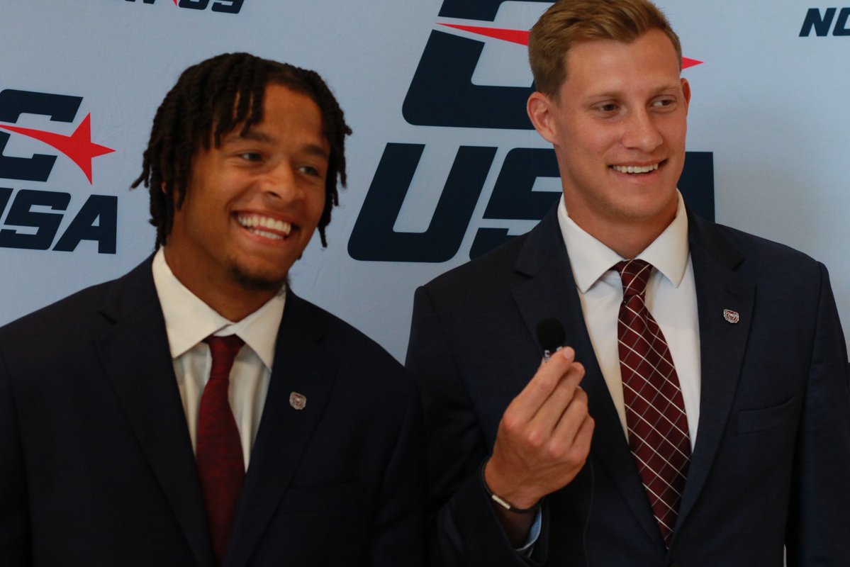 MoStateFootball's tweet image. That’s a wrap on our first @ConferenceUSA Football Media Day 🎬

#OutHitOutHustle | #ProveIt | #NoLimitsOnUs