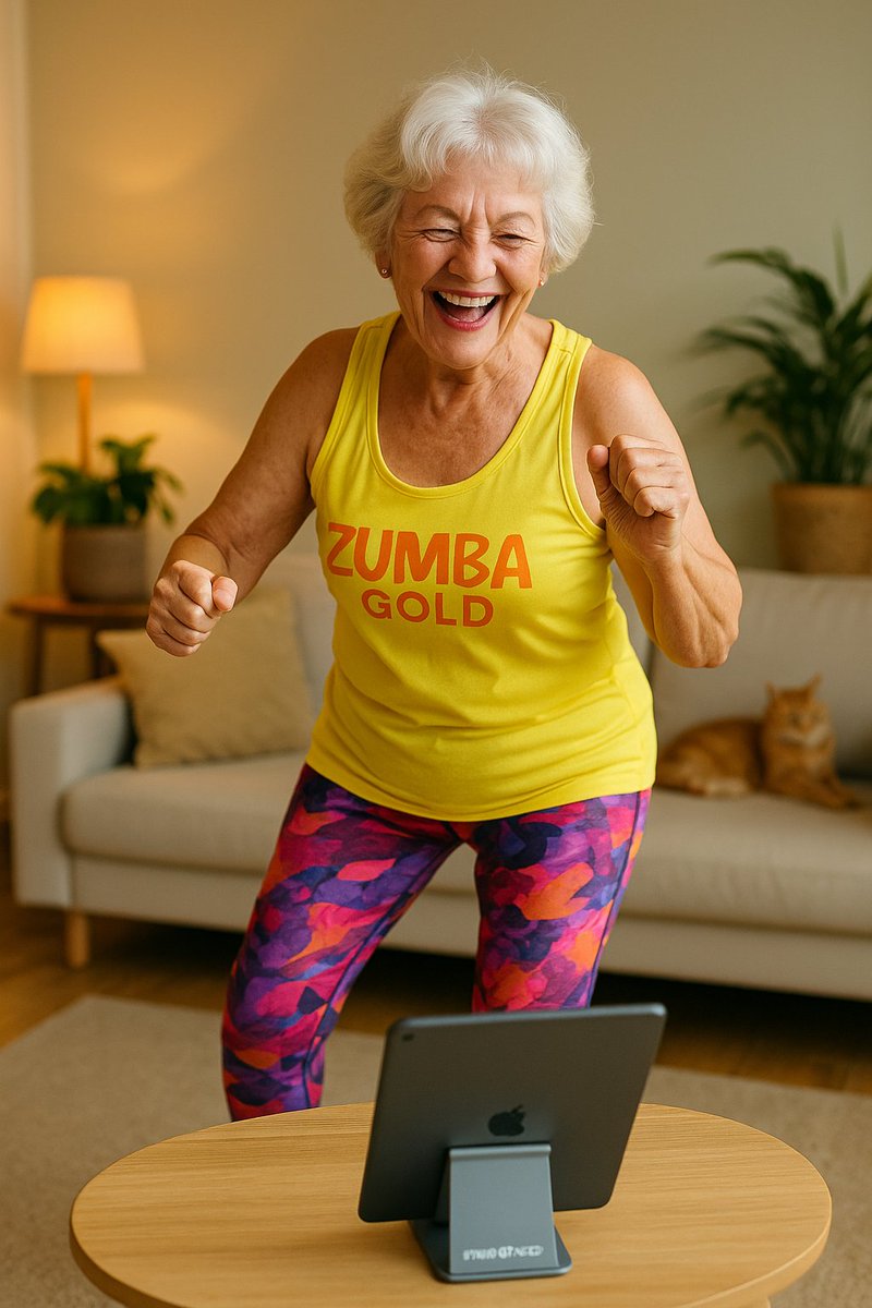 DavidMoakler's tweet photo. For those who could not make #USAging25 this year, here's a free flyer to print about free online Zumba Gold classes. 3 times per week on Zoom. https://t.co/Jg88XGTDVt https://t.co/N9cXudfDJ6
