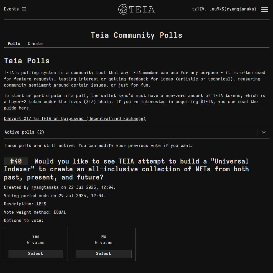 ryangtanaka's tweet image. New poll on @TeiaCommunity - I've been talking to the team and a few others but the idea of updating the TEIA indexer to include...potentially *every #Tezos NFTs, ever* came up.
I've been doing this thing for a while, but I can confidently say that there are thousands and…