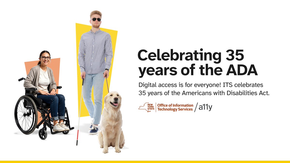 NYSStudentAid's tweet image. The ITS #Accessibility Team uses real feedback to help design digital services that all New Yorkers can use. Listen to the IT’S a Tech Podcast to learn more about human-centered design and the team that makes it happen for New York.
#ADA35 bit.ly/4o1CfGV @NYSITS