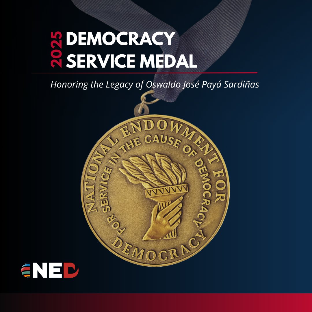 NEDemocracy's tweet image. Today, @NEDemocracy will present the 2025 #DemocracyServiceMedal to honor Oswaldo Payá, whose courage inspired a movement for democratic change in Cuba. His legacy lives on through his family and all who continue advocating for a free Cuba.