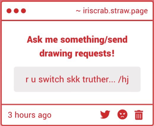 Iriscrab's tweet image. I mean I genuinely just don’t really care I think? 😭😭 I don’t really draw anything super nsfw so ive never given it that much thought