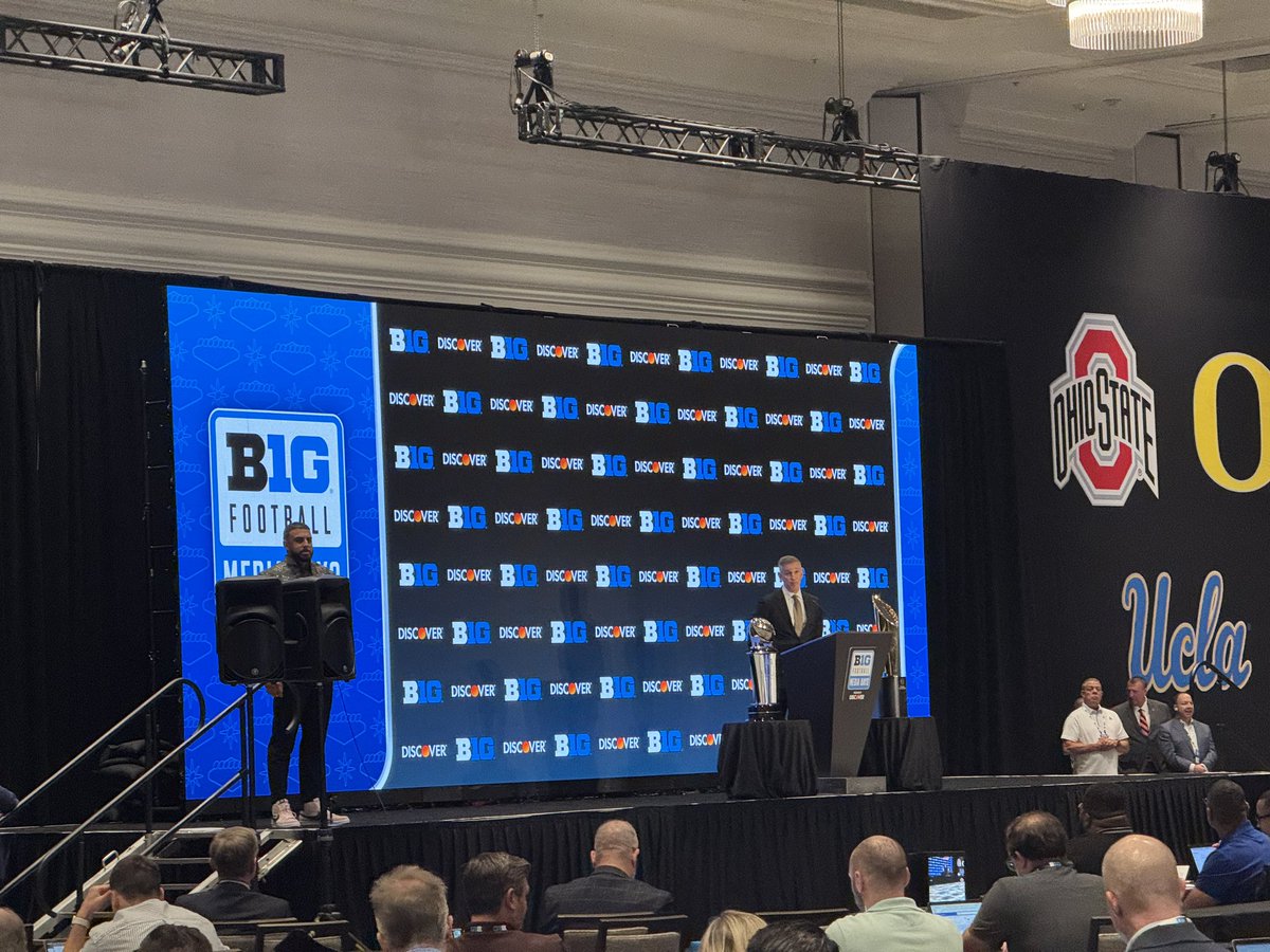 Matt_Fortuna's tweet image. Big Ten commissioner Tony Petitti: “8-4 is a winning percentage, if you project that winning percentage in every other sport, I’m pretty sure they make the postseason.”