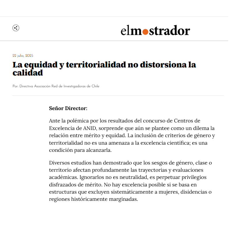 Asociación Red de Investigadoras tweet media