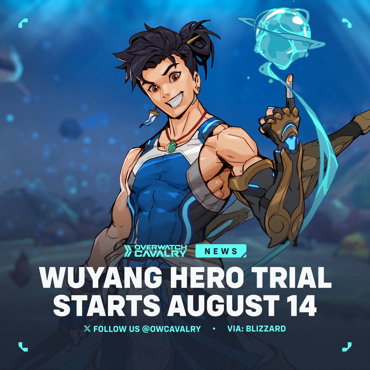 OWCavalry's tweet image. Get ready to meet Wuyang in #Overwatch2 π
This rebellious hero is all about rhythm, disruption, and flow-based control. His fluid healing, hybrid damage utility, and graceful mobility make for Support done differently.
ποΈ Hero Trial: Aug 14 - 18
