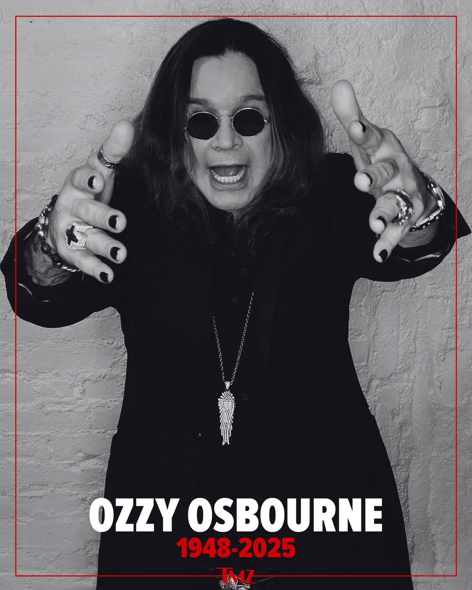 andylanderug's tweet image. Legendary rock singer Ozzy Osbourne has died at 76 🕊️🙏