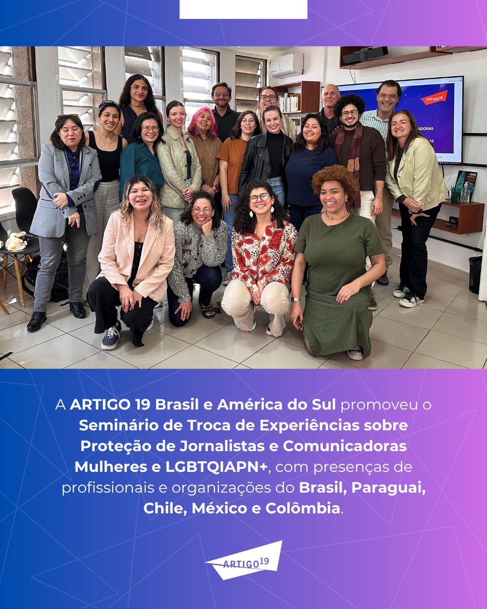 O Seminário de Troca de Experiências sobre Proteção de Jornalistas e Comunicadoras LGBTQIAPN+ reuniu profissionais e organizações de Brasil, Paraguai, Chile, Colômbia e México em nosso escritório.