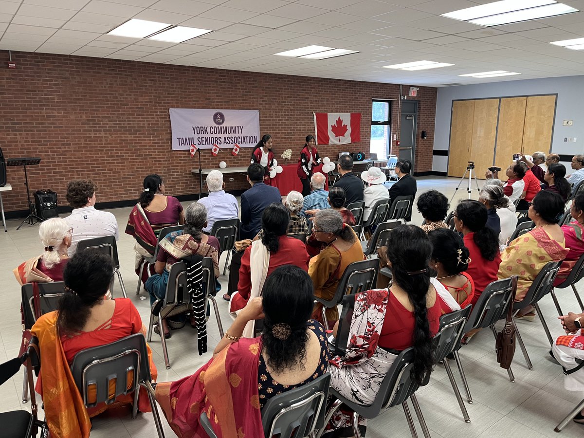 Honored to join the York Community Tamil Seniors Association for their #canadaday Celebration in #RichmondHill. A wonderful afternoon of cultural performances, seniors’ programs, and patriotic spirit. Thank you for celebrating Canada Day in the community