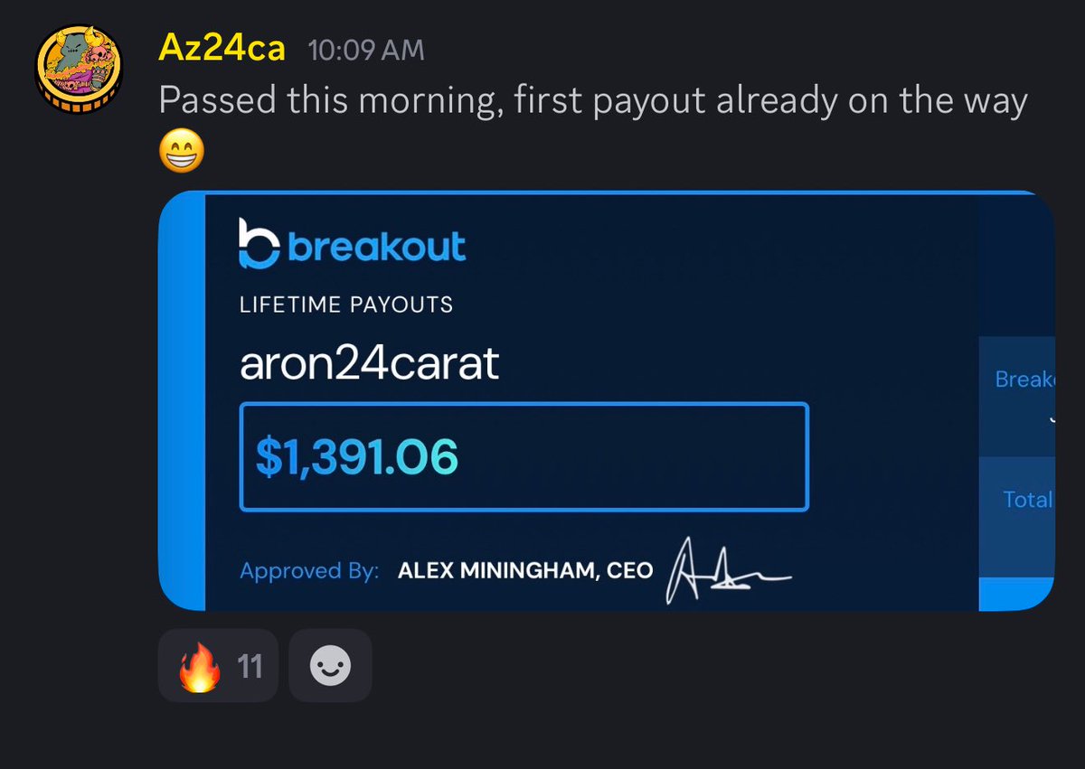 breakoutprop's tweet image. First trade, first payout - just like that
🚫 No delays
Only on Breakout.