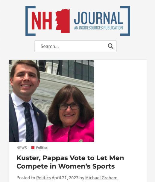 daninnis's tweet image. More proof that @ChrisPappasNH is another radical that wants men competing in women's sports.
Here in New Hampshire, I co-sponsored legislation to STOP this from happening!
Join my campaign for U.S. Senate today: VoteDanInnis.com