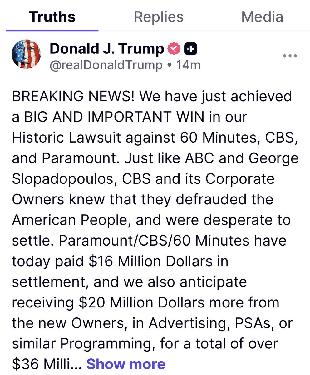 Iamnoried's tweet image. 🚨Another hit to the corrupt media machine. The truth is steamrolling their lies, and I hope Trump bankrupts every last one of them. 💥