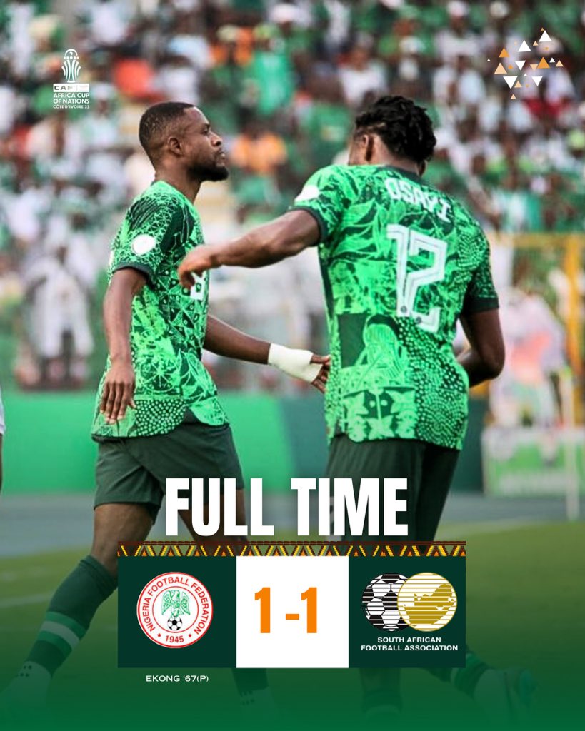 AfricaFactsZone's tweet image. Nigeria beat South Africa in the Semi Finals of both the AFCON and WAFCON.
Nigeria's Super Eagles beat South Africa's Bafana Bafana 1-1 (4-2 on penalties) at the 2023 AFCON in Cote d'Ivoire.
The Super Falcons have beaten Banyana Banyana 2-1 at the 2024 WAFCON in Morocco.