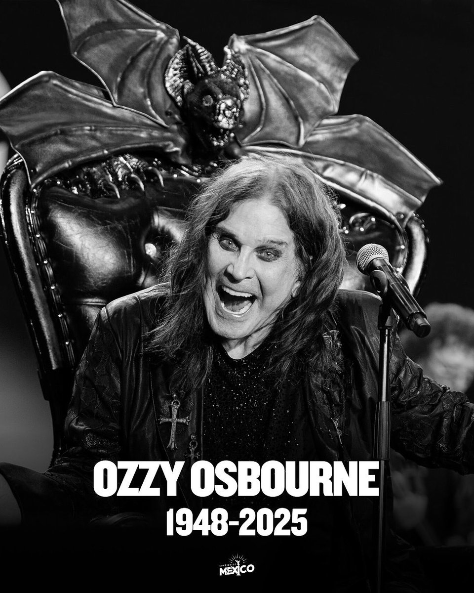 conciertosmxico's tweet photo. OZZY OSBOURNE HA FALLECIDO 💔💔💔💔💔 https://t.co/kFyIVPW3yd