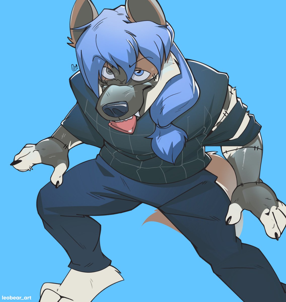 leobear_art's tweet image. MA-HYENA!