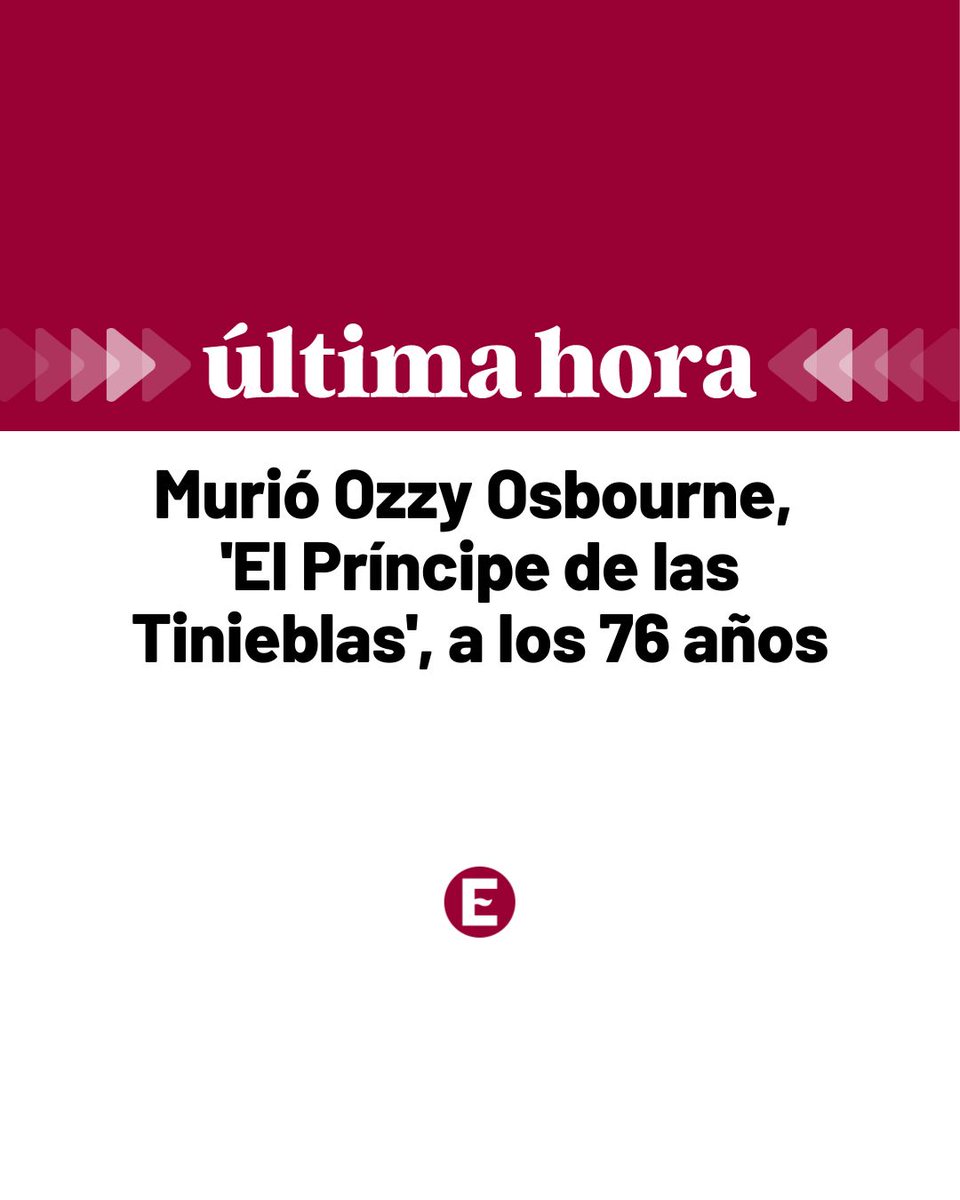 Excelsior's tweet image. #ÚltimaHora| ⚫Ozzy Osbourne, conocido como el Príncipe de las Tinieblas, falleció a los 76 años este 22 de julio dejando una huella profunda en el rock y el heavy metal. excelsior.com.mx/funcion/murio-…