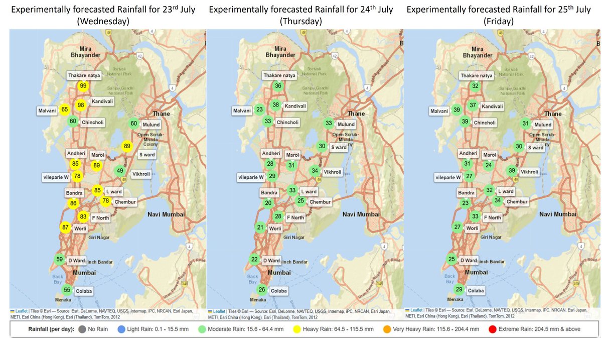 ClimateIITB's tweet image. 🚨⚠️ 🌧️🌧️☔️
Heavy Rainfall expected on 23 July, Moderate the day after.
Plan your day accordingly! Stay safe, Mumbai!
Experimental rainfall forecasts from @ClimateIITB sponsored by @HDFCERGOGIC
#MumbaiRains