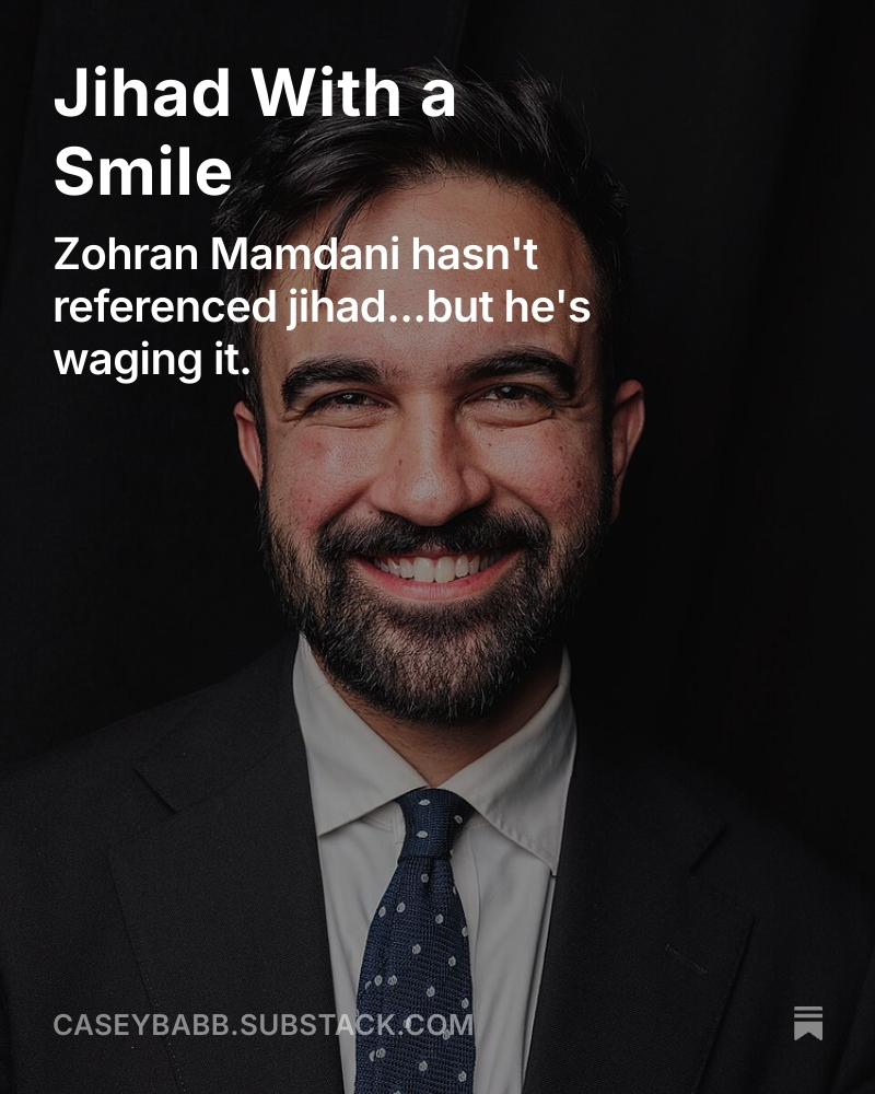 DrCaseyBabb's tweet image. My latest piece, "Jihad With a Smile," is now available for free on my Substack. If you enjoy this article, please do consider becoming a paid subscriber. Link below:
caseybabb.substack.com/p/jihad-with-a…