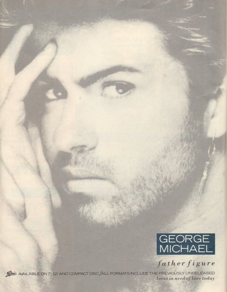 ad for george michael’s single “father figure” (1987)