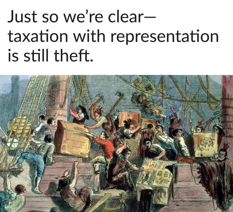 LPTexas's tweet image. Taxation is theft.
Taxation is extortion.
Taxation is robbery.