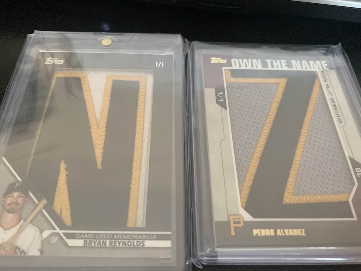 Kelsey Schroyer (@kelschroy75) on Twitter photo Hey there everyone. Looking to move both of these Pirates letter patch cards. Looking to get $250 shipped PP FF for the pair. <a href="/walktheplank82/">BobWalkthePlank</a> <a href="/NoahsCards/">Noah</a> <a href="/Pirate_cards/">Pirate Collector</a> <a href="/justfolwell/">Matt Folwell</a> <a href="/hollistersports/">Hollisterās Sports Cards</a> <a href="/VintageHobbyGuy/">Pittsburgh Peteās Cards and Sports Talk</a> Hey there everyone. Looking to move both of these Pirates letter patch cards. Looking to get $250 shipped PP FF for the pair. <a href="/walktheplank82/">BobWalkthePlank</a> <a href="/NoahsCards/">Noah</a> <a href="/Pirate_cards/">Pirate Collector</a> <a href="/justfolwell/">Matt Folwell</a> <a href="/hollistersports/">Hollisterās Sports Cards</a> <a href="/VintageHobbyGuy/">Pittsburgh Peteās Cards and Sports Talk</a>