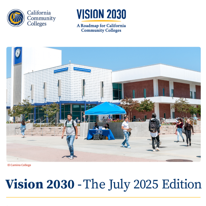 California Community Colleges (@calcommcolleges) on Twitter photo The <a href="/CalCommColleges/">California Community Colleges</a> Board of Governors has adopted Vision 2030 - The July 2025 Edition, a refreshed roadmap for equity, innovation & bold systemwide transformation. It’s not a change in direction. It’s a renewed commitment. #Vision2030
Read the report: bit.ly/Vision2030_ The <a href="/CalCommColleges/">California Community Colleges</a> Board of Governors has adopted Vision 2030 - The July 2025 Edition, a refreshed roadmap for equity, innovation & bold systemwide transformation. It’s not a change in direction. It’s a renewed commitment. #Vision2030
Read the report: bit.ly/Vision2030_