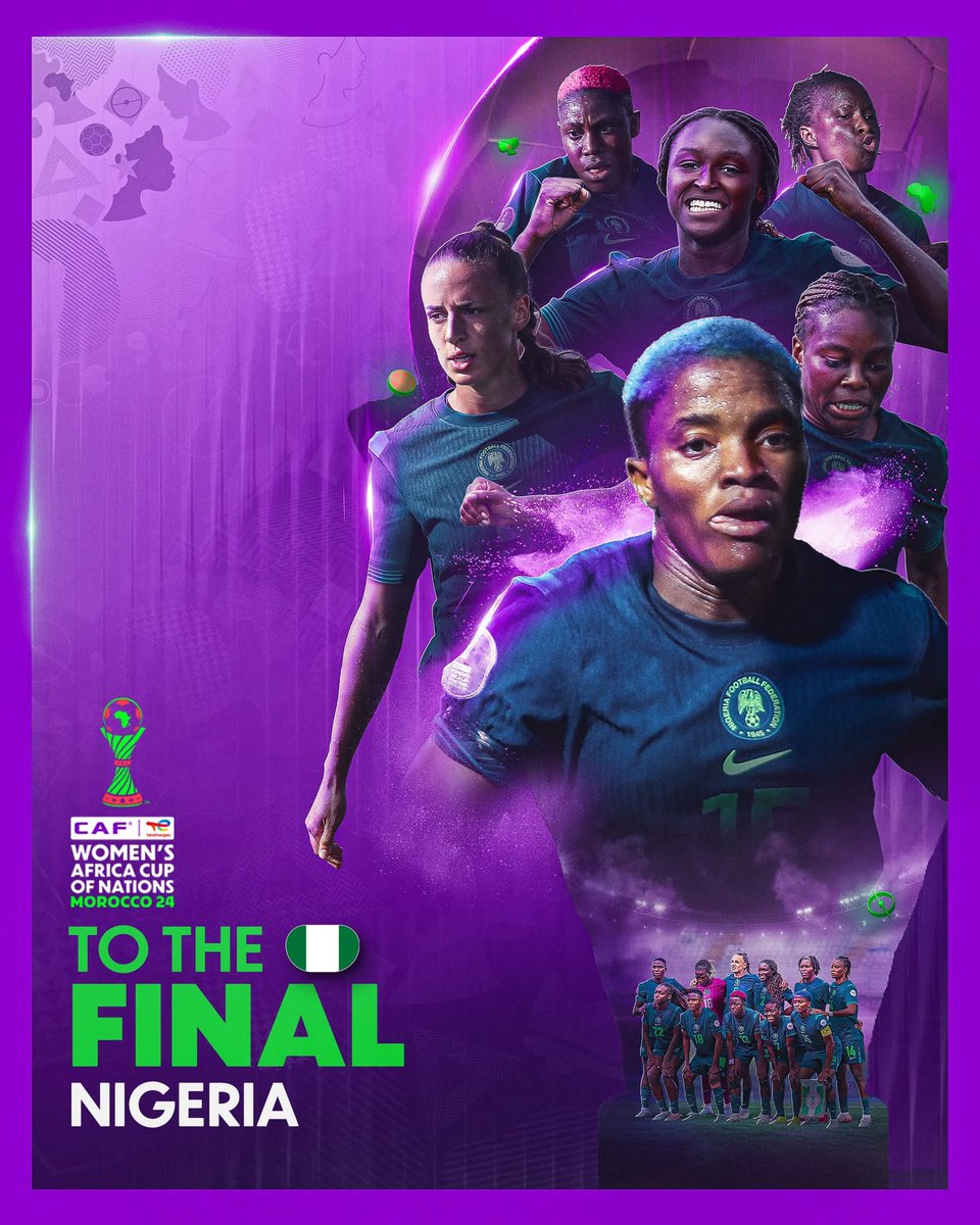 AkilaMatawal's tweet image. NAIJA DON ENTA FINAL 🇳🇬🦅
#SoarSuperFalcons
#NGARSA
#TotalEnergiesWAFCON2024