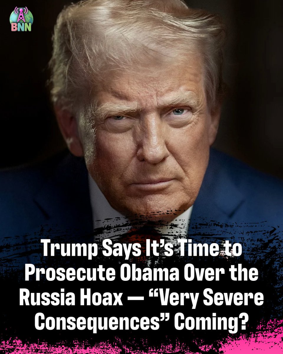 BNNetwork634's tweet image. Trump Says It’s Time to Prosecute Obama Over the Russia Hoax — “Very Severe Consequences” Coming? 🔥
President Trump isn’t mincing words anymore. He’s demanding the DOJ finally go after Barack Obama for orchestrating what he calls a treasonous plot — the infamous Trump-Russia…