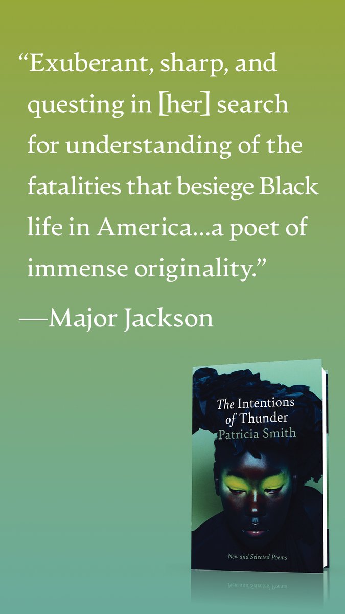 ScribnerBooks's tweet image. The Intentions of Thunder gathers, for the first time, the essential work from across Patricia Smith’s decorated career.
Available 9/30, learn more: simonandschuster.com/books/The-Inte…