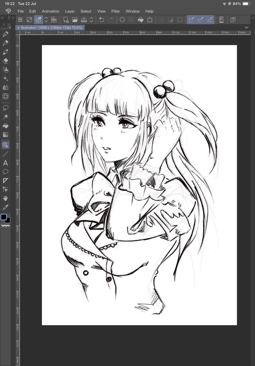 OptimusPrinkeps's tweet image. challenging myself to draw something not on procreate
clip studio is hard but I think I found a brush that works!