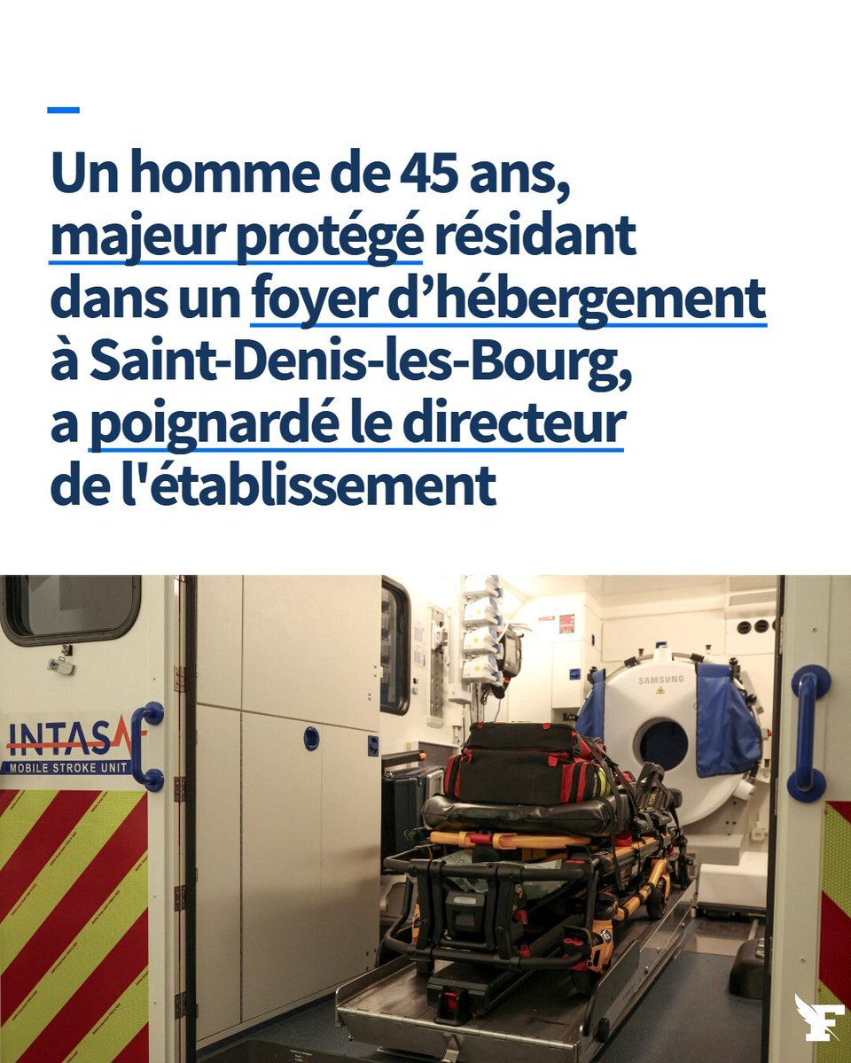 Le_Figaro's tweet image. Le directeur, âgé de 49 ans, a été hospitalisé et doit être opéré. Son agresseur, «dont le pronostic vital n’est pas engagé», a également été transporté à l’hôpital, blessé au genou. Il est connu de la justice pour un antécédent judiciaire en 2022. →l.lefigaro.fr/Z7S