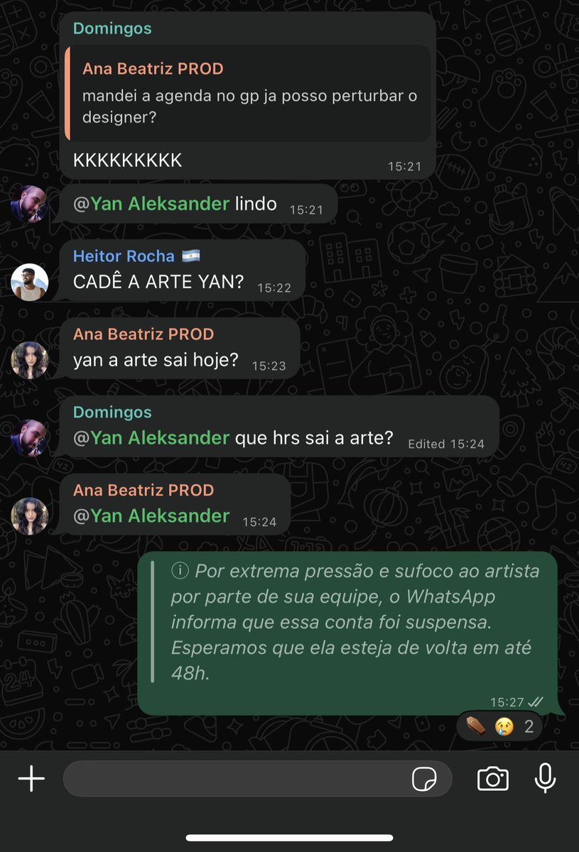 yanksndr's tweet image. hoje ainda é terça e minha equipe já tá me burnoutando