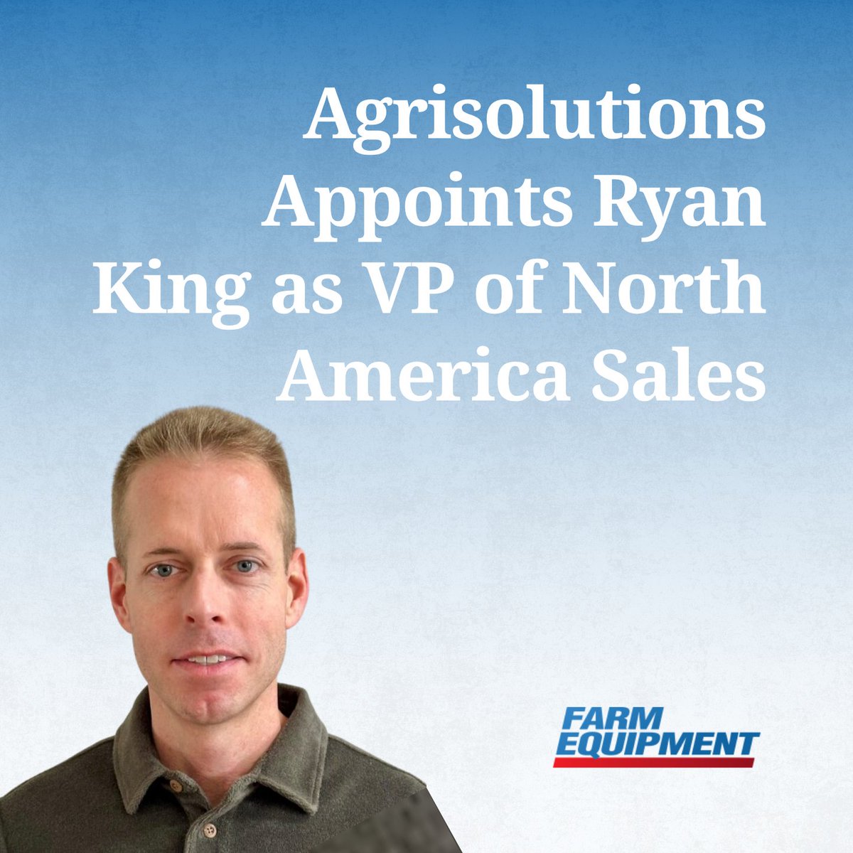 FEeditors's tweet image. Agrisolutions has named Ryan King as Vice President of North America Sales.
With a background in supply chain leadership at @JohnDeere and Agrisolutions, Ryan brings deep insight into OEM and dealer networks.
🔗 ow.ly/QfwO50WtpLE