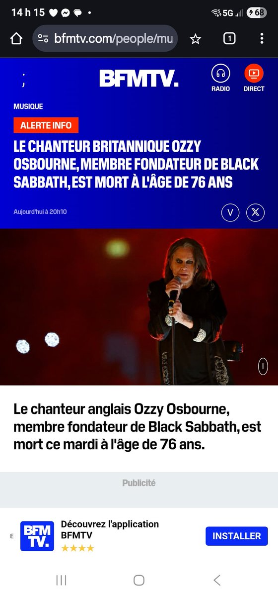 Gibsonbuck69's tweet image. Salut Ozzy, pis merci pour toute la musique que tu nous a donné. 🤘