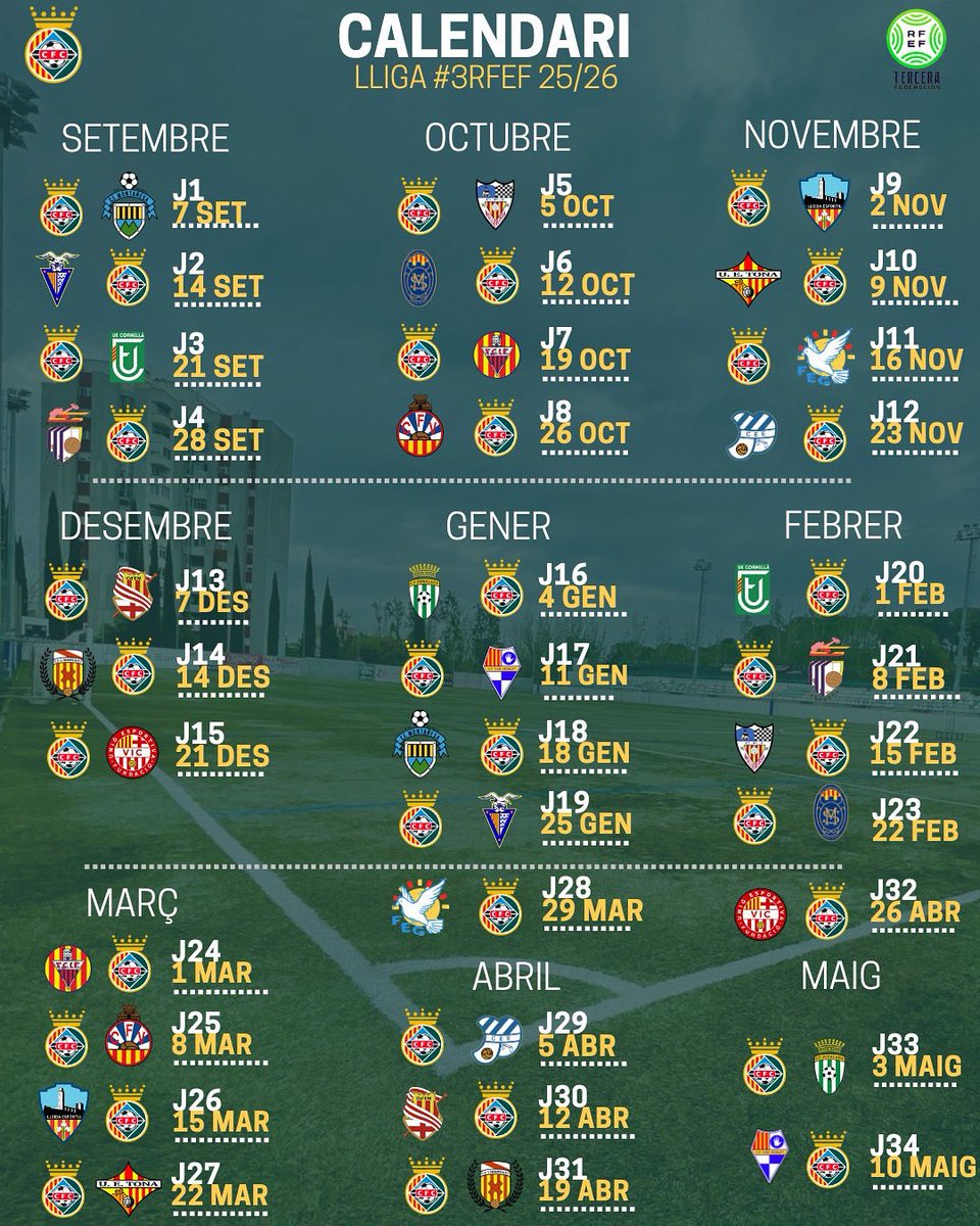 #3rfef5

🗺️Ja tenim el full de ruta per la nova temporada!

💣Tic, tac, que això s’acosta!!

#futcat
