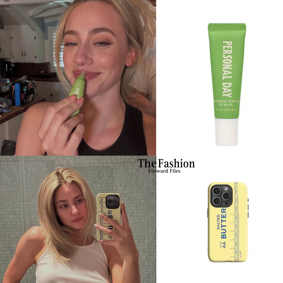 FashFwrdFiles's tweet photo. Lili Reinhart wears Personal Day emotional support lip balm and salted butter impact resistant phone case by Sugar Pop Cases
-
#sugarpopcases #personalday #sugarpop #lilireinhart https://t.co/WjGGXoWWNy