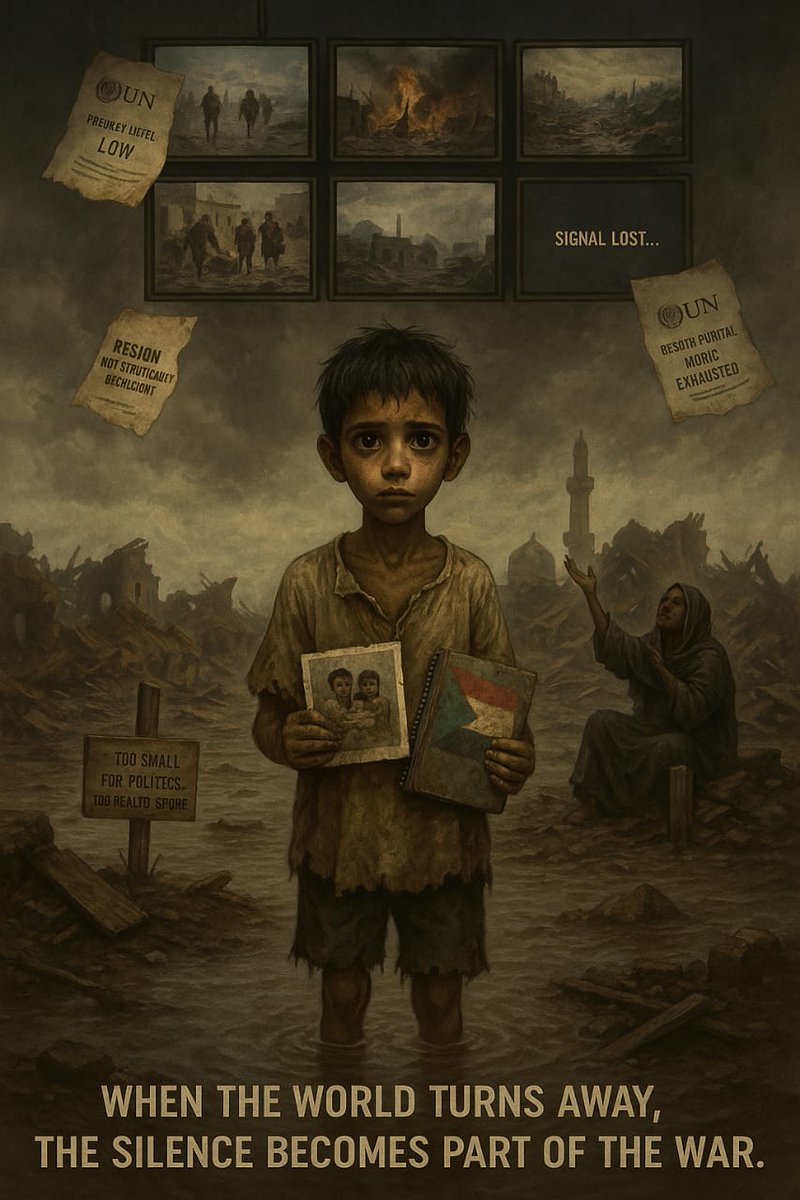 TwasolD4164's tweet image. They lost homes, families, futures... but not their hope.
He still waits — barefoot, forgotten, watching the world forget him back.
Where is justice? Where is action?
Where is UNHCR?
We cannot afford silence.
#ForgottenWar #SudanCries #WhereIsUNHCR #JusticeForSudan #EyesWideShut